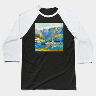 Sailboats in the Bay Baseball T-Shirt